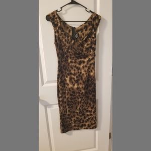 Rock Steady leopard wiggle dress